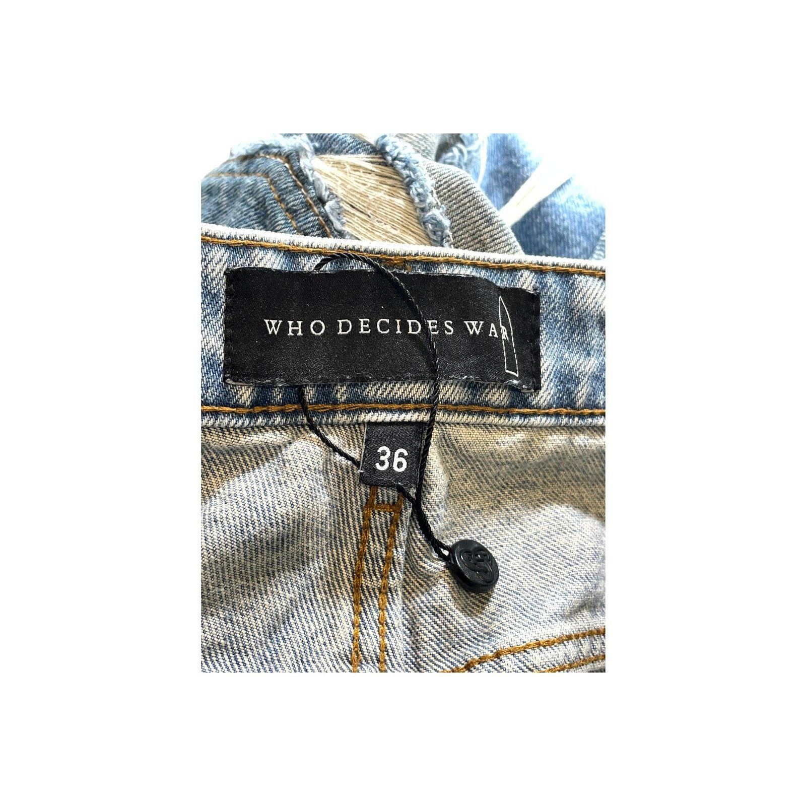 Who Decides War Who Decides War Denim Patch Vintage Wash Jeans Size US 36 / EU 52 - 5 Thumbnail