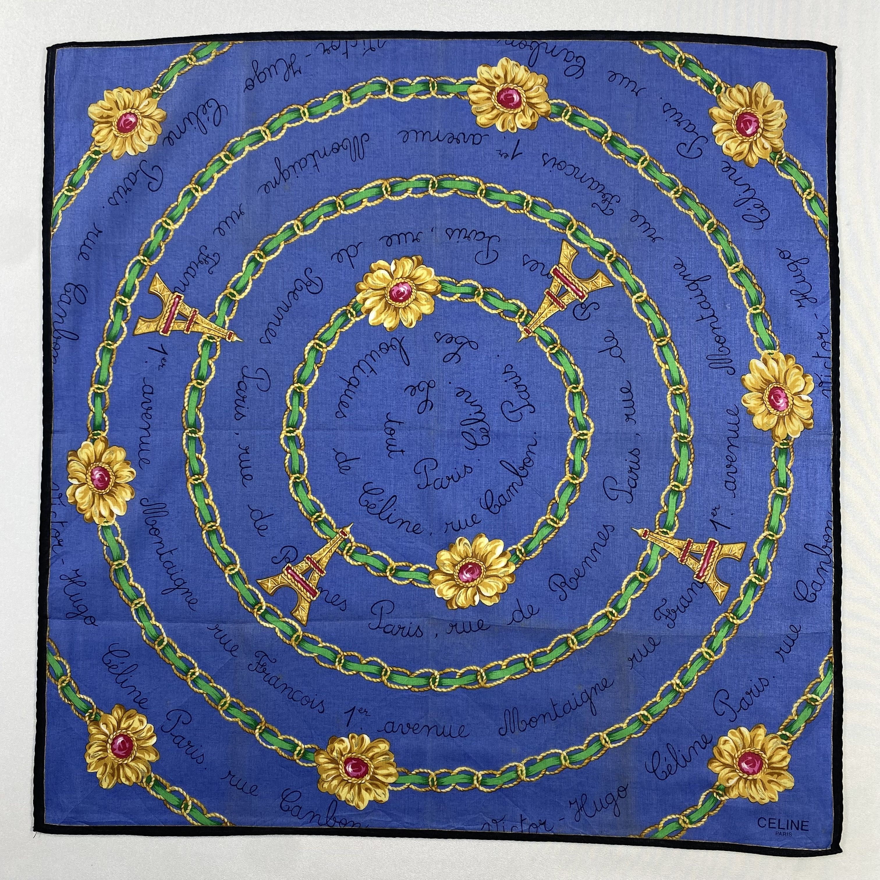 Celine × Vintage Celine Handkerchief / Neckerchief / Bandana-P1266 Size ONE SIZE - 1 Thumbnail