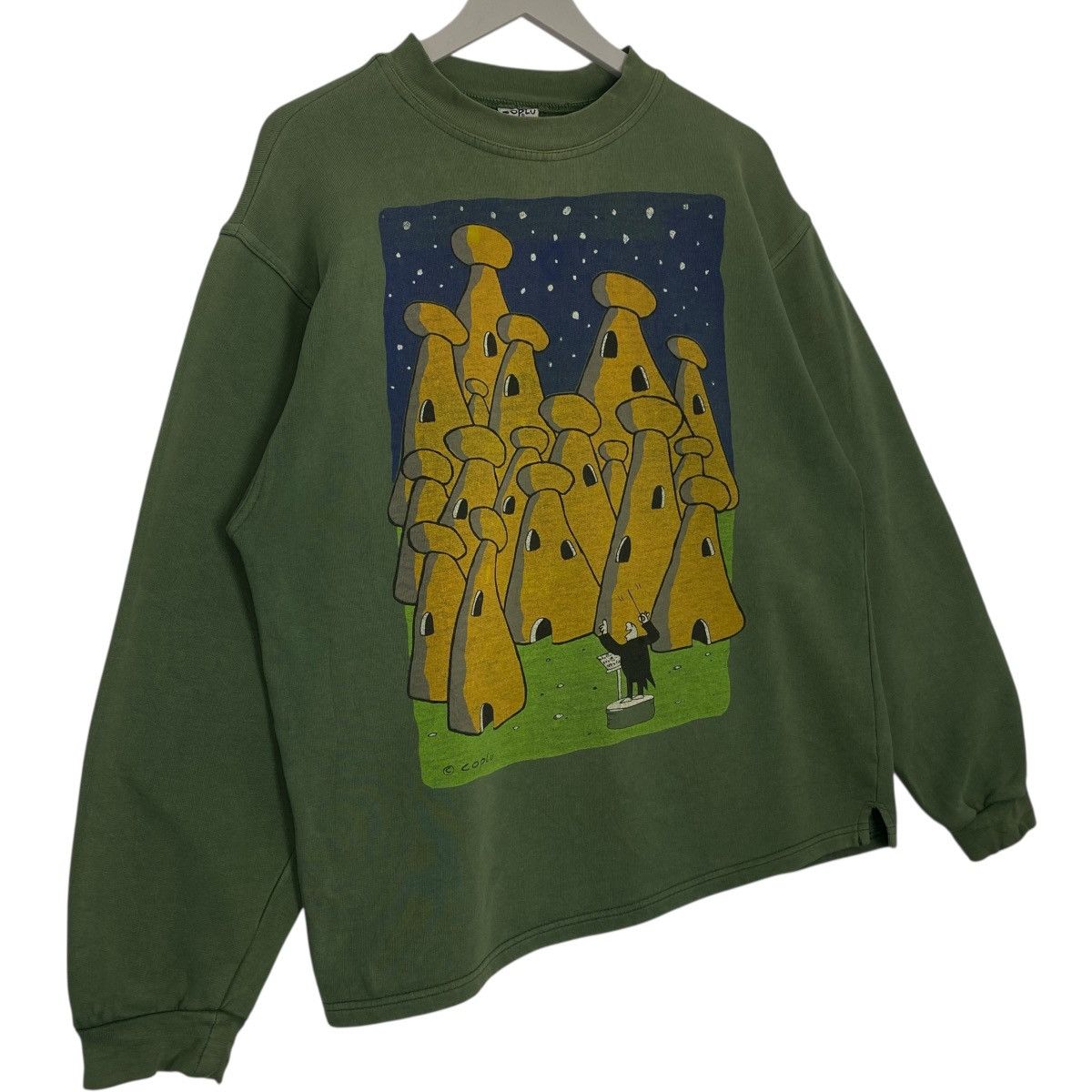 Vintage Vintage Coplu Printed Crewneck Sweatshirt Green Size M Size US M / EU 48-50 / 2 - 3 Thumbnail