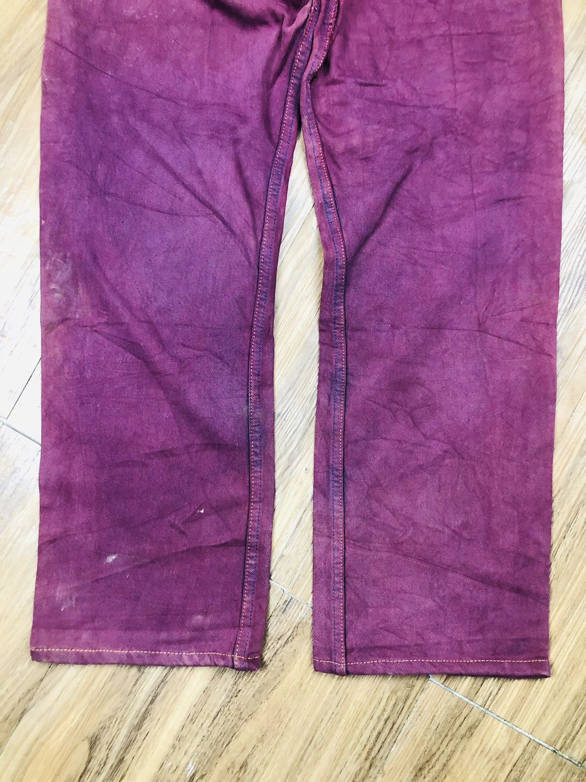 Levi's VINTAGE Levi's 501 USA Purple/Maroon Denim Button Fly (38) Size US 33 - 12 Thumbnail