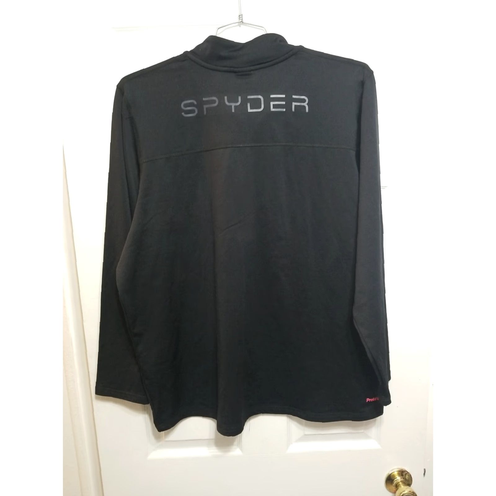 Spyder Spyder Active Mens XL Black Quarter Zip Long Sleeve Pullover Shirt Stretch Size US XL / EU 56 / 4 - 5 Thumbnail