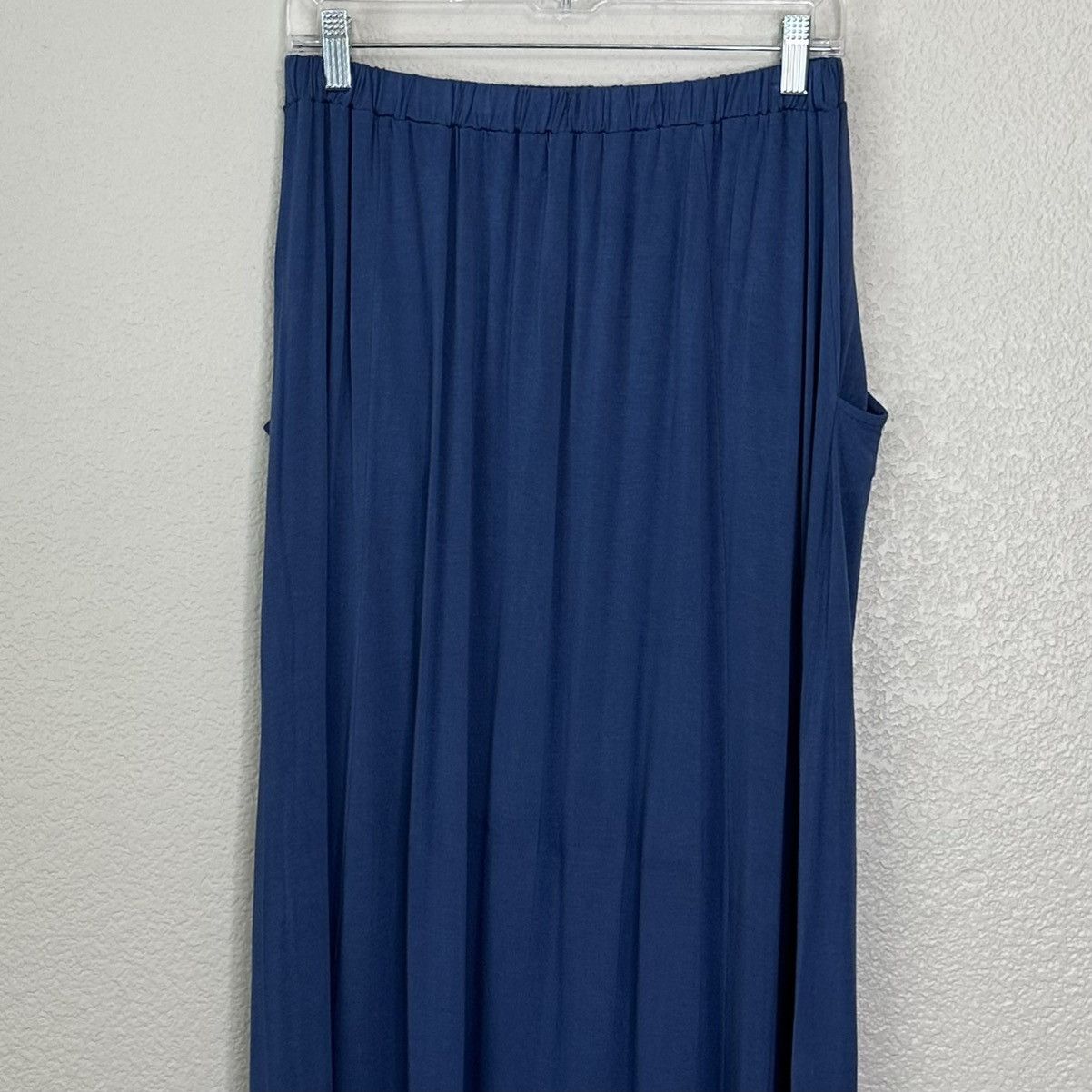 Other Pleione Blue Soft Jersey Knit Maxi Skirt Size 27" / US 4 / IT 40 - 6 Thumbnail