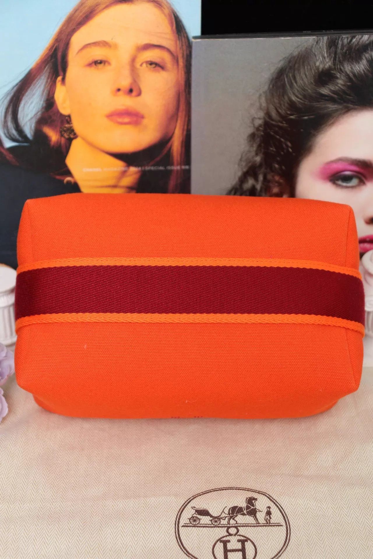 Hermes Hermès Lunch Box Bag Flame Orange 21x12x10 Dust Bag Size ONE SIZE - 5 Thumbnail