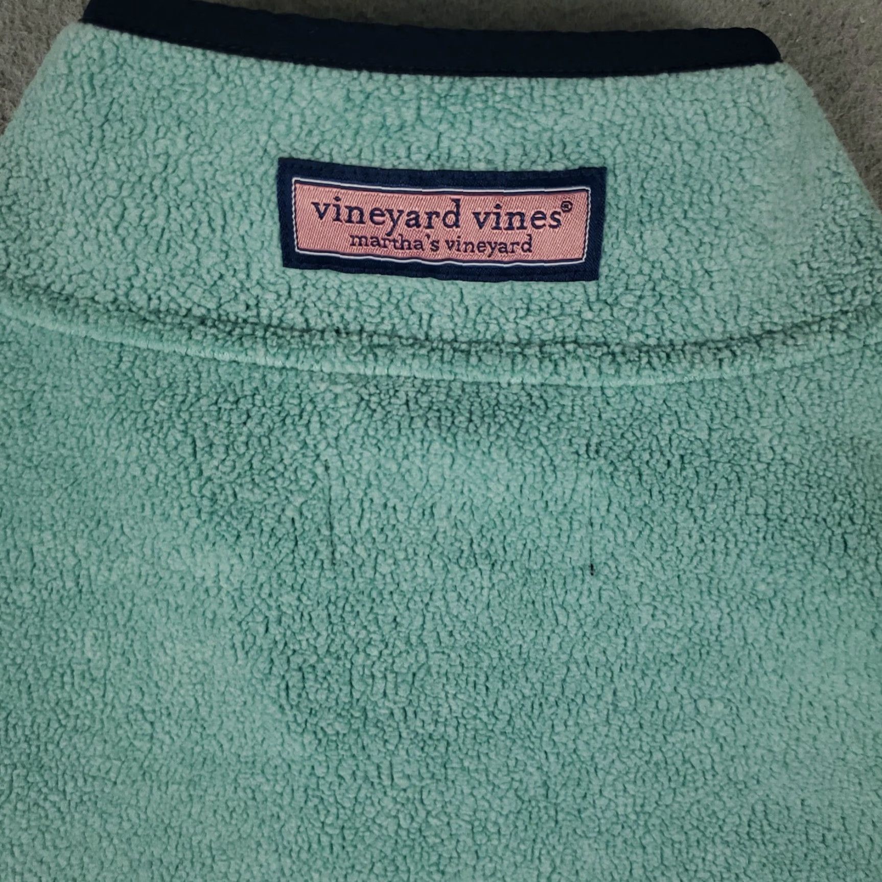 Vineyard Vines Vineyard Vines Sweater Mens Medium Turquoise Fleece 1/4 Zip Polo Pullover Logo Mock Neck Regular Fit Size US M / EU 48-50 / 2 - 5 Thumbnail