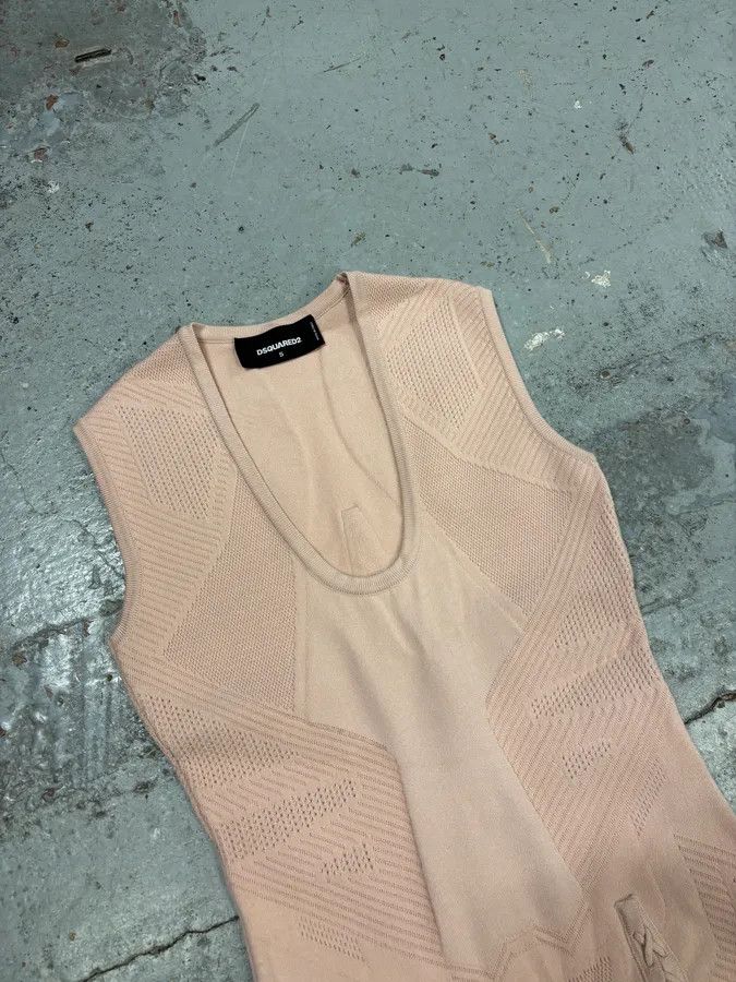 Dsquared2 SS2019 Dsquared2 Pink Knit Laced Dress Size S / US 4 / IT 40 - 6 Thumbnail