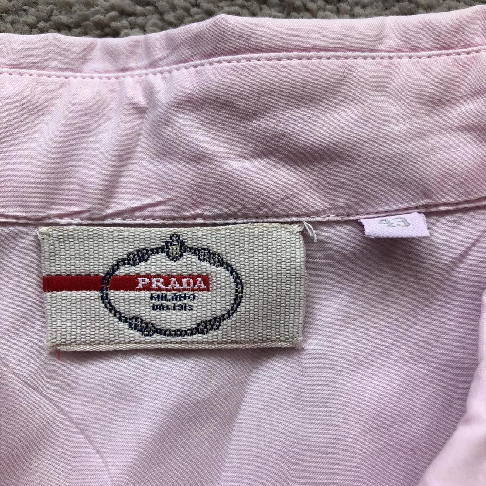 Prada Vintage Pink Prada Short Sleeve Button Up Shirt Size US L / EU 52-54 / 3 - 3 Thumbnail