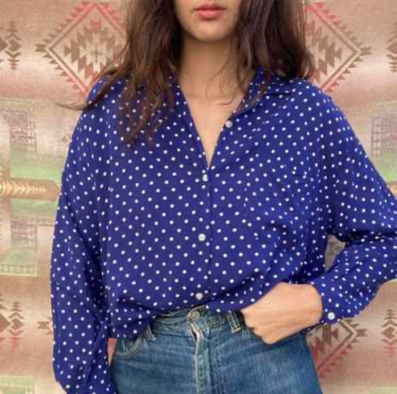 Norma Kamali Norma Kamali polka dot button shirts Size L / US 10 / IT 46 - 1 Thumbnail