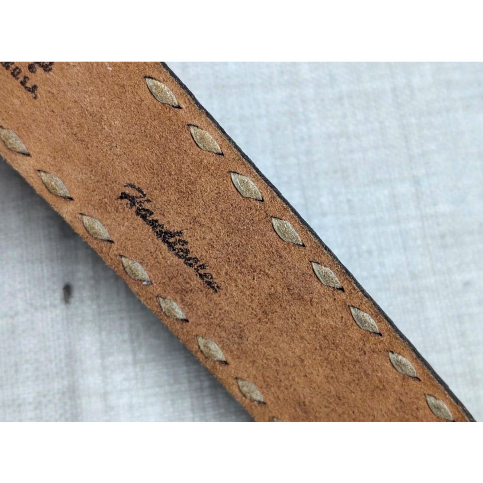 Tony Lama VINTAGE Tony Lama Belt Western Belt Men 30 Brown Leather Cowhide Tooled Floral USA Made Buckle Slim 1-3/4" Western Theme Southwestern Mens Size 30 - 5 Thumbnail