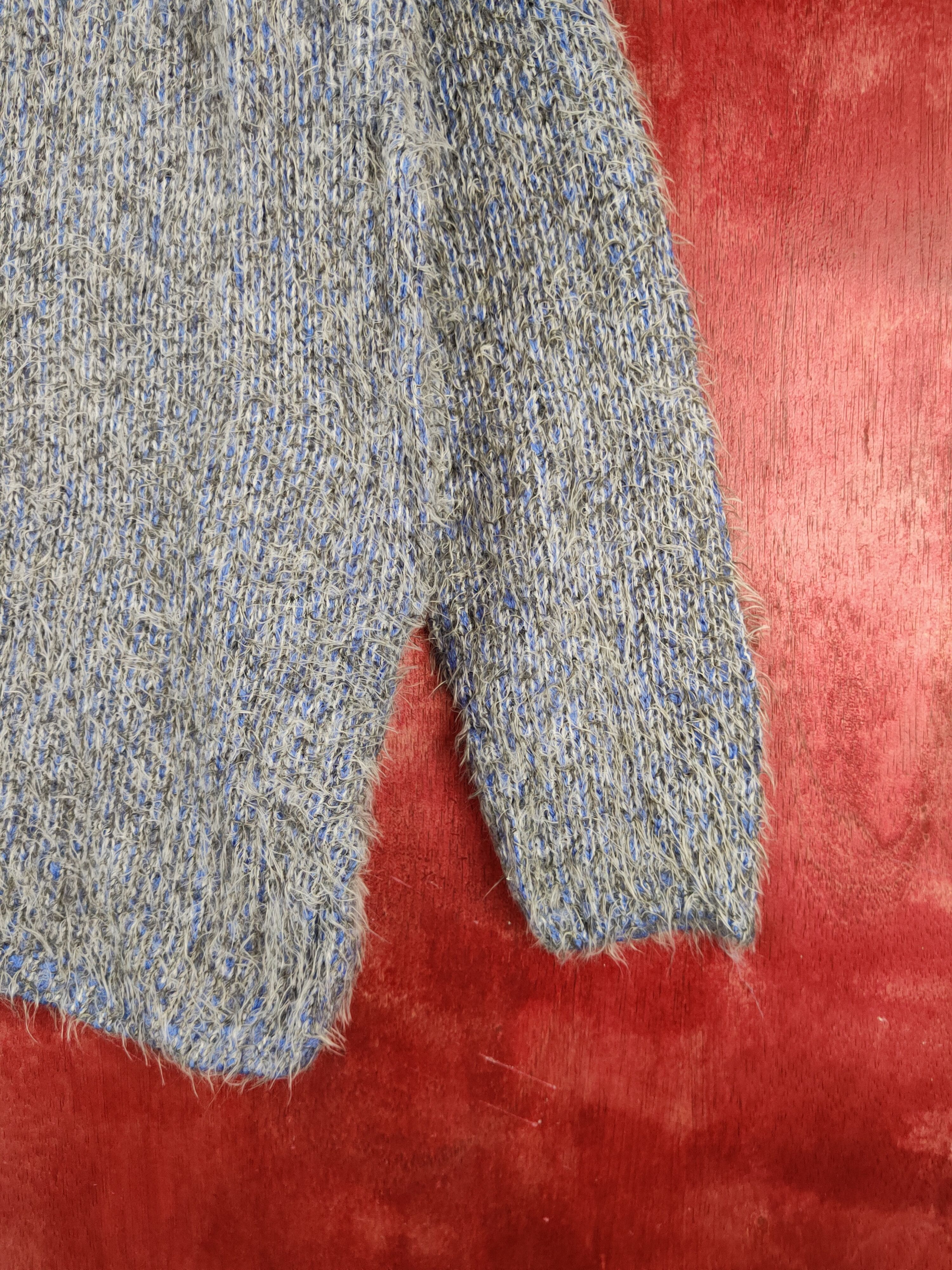 Japanese Brand × Vintage Vintage 💥 Japanese Brand Blue Gray Fur Mohair Knitwear Size M / US 6-8 / IT 42-44 - 6 Thumbnail