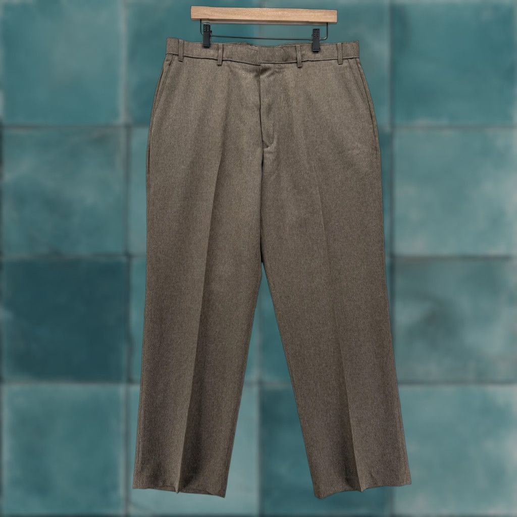 Levi's VINTAGE Levi's Action Slacks Dress Pants Mens 38x30 Brown Polyester Flat Front VTG Casual Size US 38 / EU 54 - 1 Thumbnail
