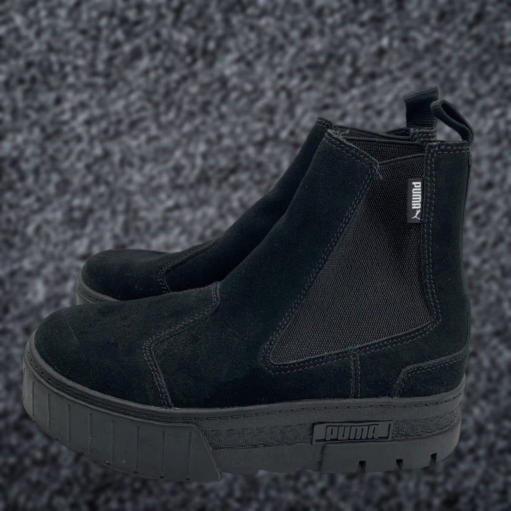 Puma Puma Mayze Chelsea Boots Womens Size 8 Black Suede Platform Ankle Boots 382829-01 Size US 8 / IT 38 - 1 Thumbnail
