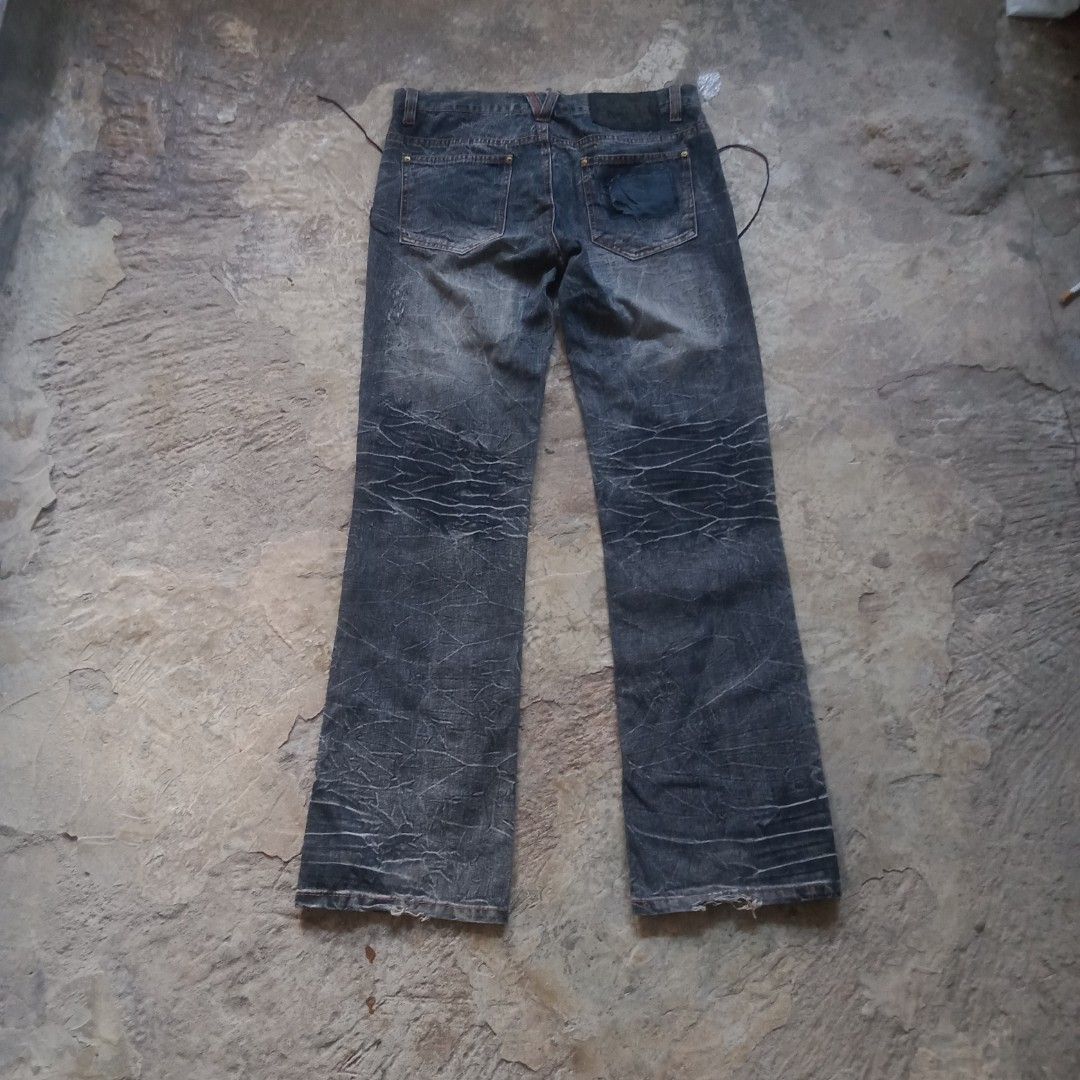 20471120 × Beauty Beast × Japanese Brand Japanese flare ripped lownox retro punk style Size US 32 / EU 48 - 3 Thumbnail