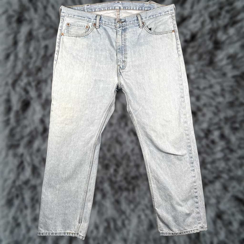 Levi's Levi's 505 Jeans Mens 41x30 Light Wash Blue Straight Regular Fit Denim Size US 42 / EU 58 - 1 Thumbnail
