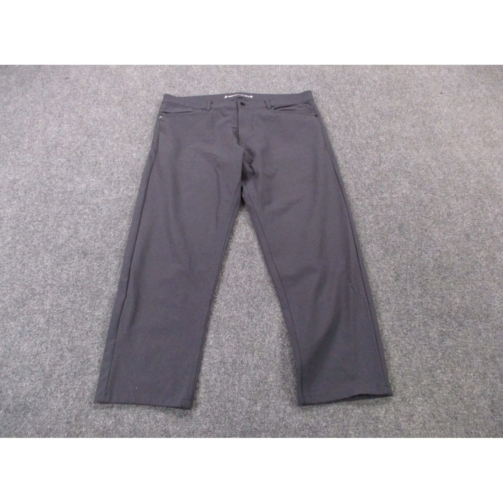 Vintage Western Rise Pants Mens 38 X 30 Gray Nylon Chino Stretch Golf Preppy Performance Pants Size US 38 / EU 54 - 2 Thumbnail
