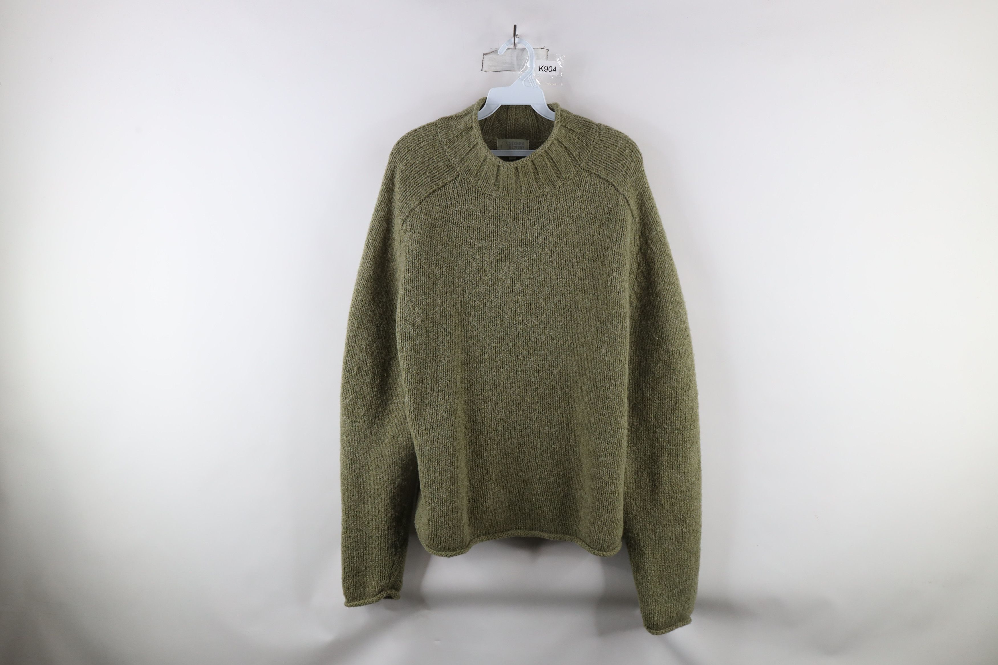 Vintage Vintage 90s Streetwear Shetland Marled Knit Sweater Green Size US L / EU 52-54 / 3 - 1 Thumbnail