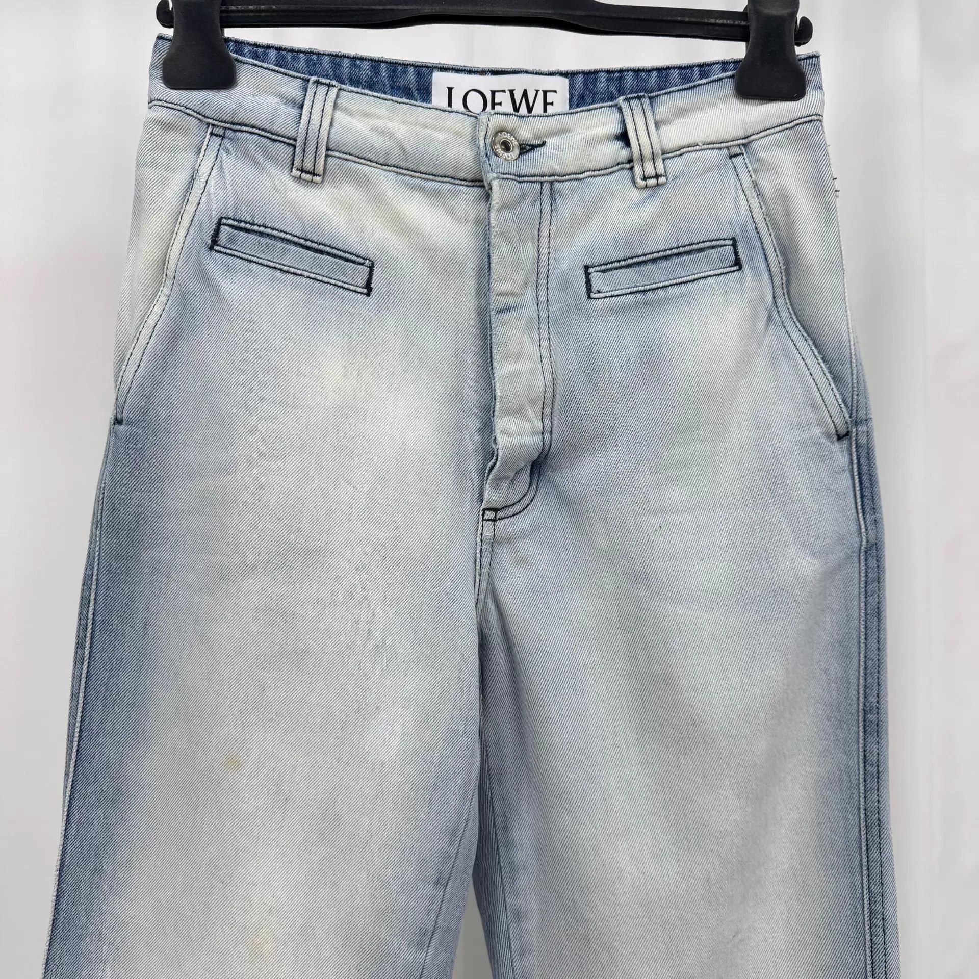 Loewe Loewe washed leather tag jeans 34 98 new Size 24" / US 00 / IT 34 - 3 Thumbnail
