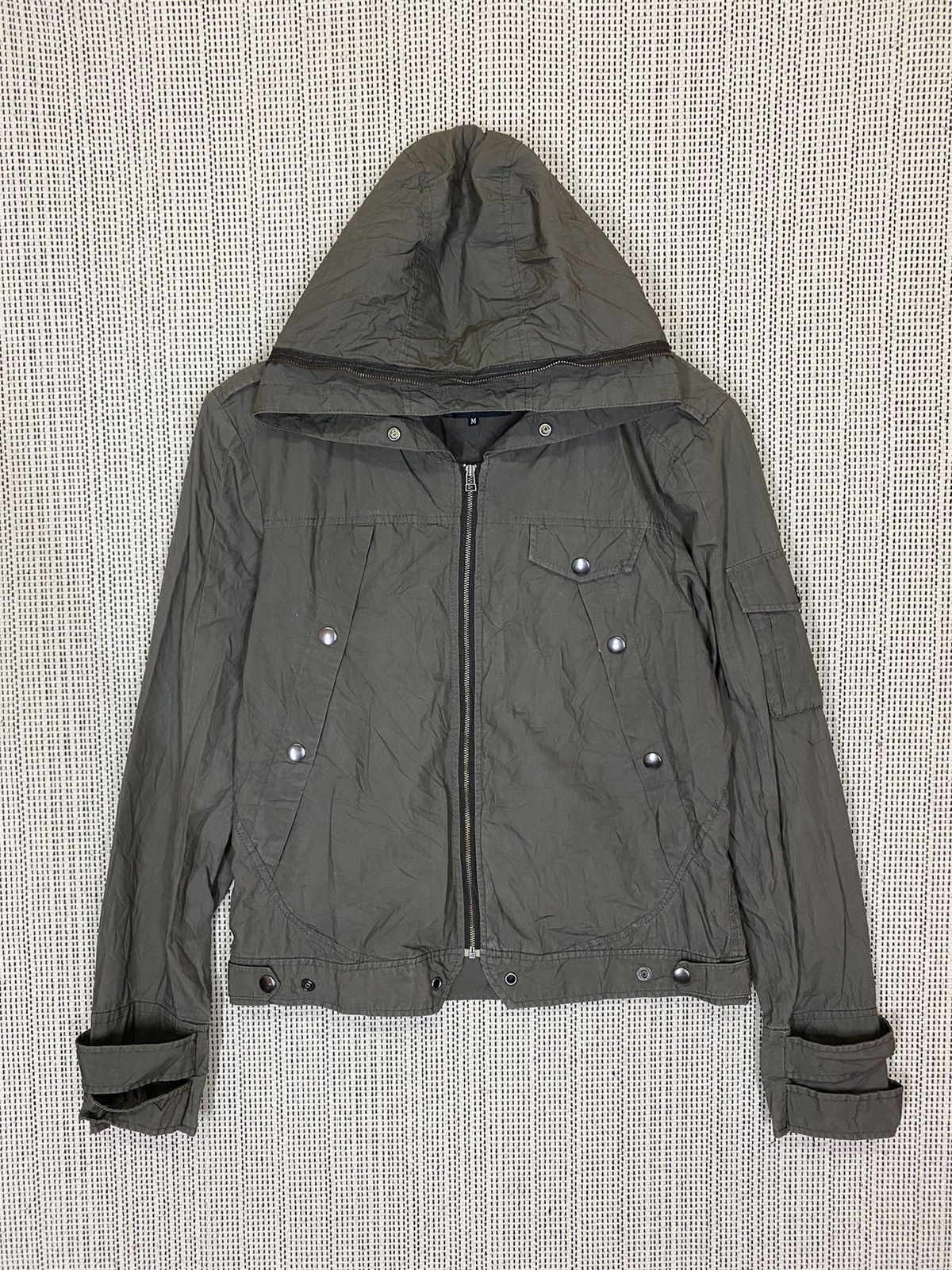 image of Army Of Me x Ppfm Military Style Hoodie Very Nice Pattern in Grey, Men's (Size Medium)
