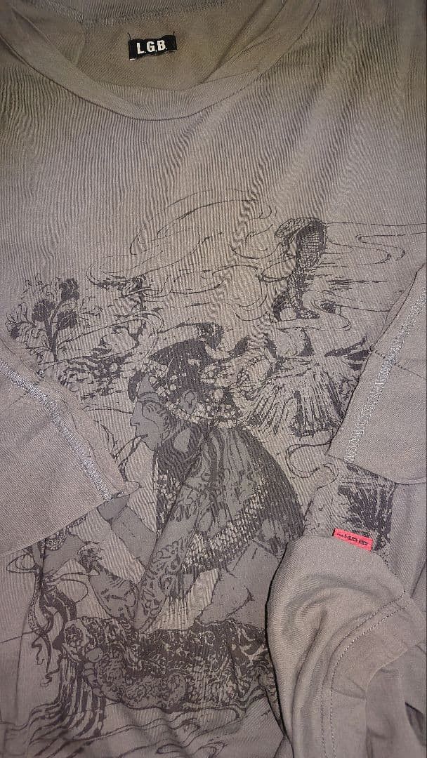 Le Grande Bleu (L.G.B.) Le Grand Bleu "Wakan" Long-Sleeve T-Shirt, Khaki Size US S / EU 44-46 / 1 - 6 Thumbnail