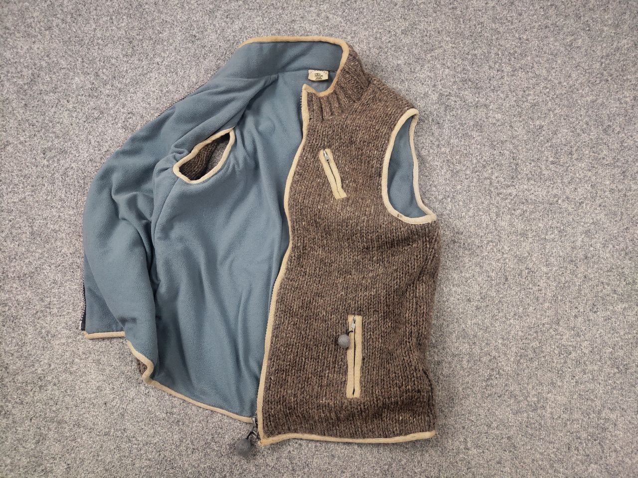 Vintage Pachamama Wool Zip Knit Sleeveless Fleece Vest Jacket Size M / US 6-8 / IT 42-44 - 3 Thumbnail