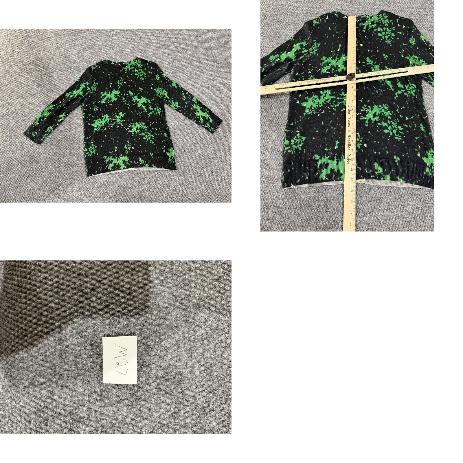 Talbots Talbots cardigan Womens Medium black green floral button front lightweight Size M / US 6-8 / IT 42-44 - 8 Thumbnail