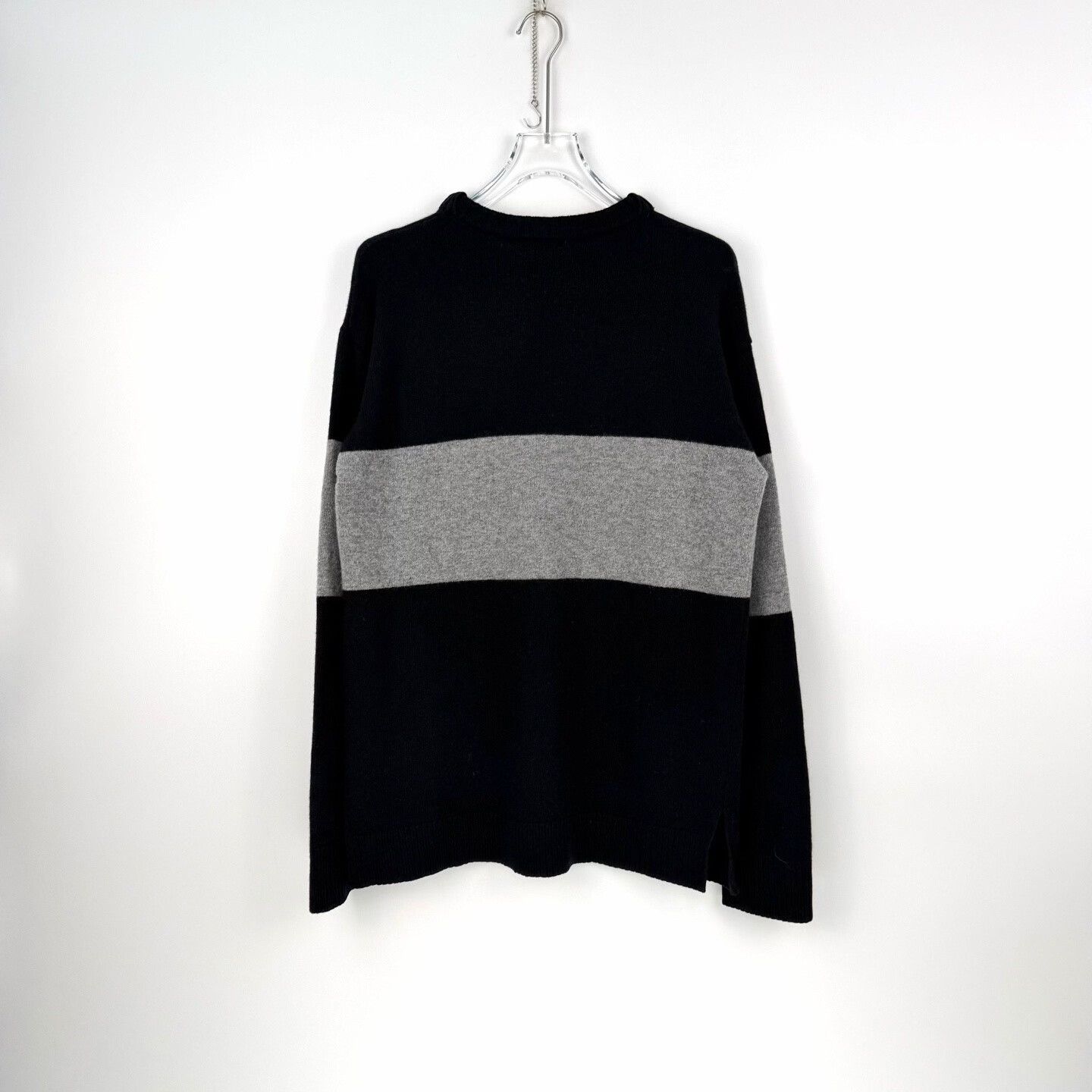 Loewe Loewe Black and Gray Striped Logo Sweater Size US L / EU 52-54 / 3 - 4 Thumbnail
