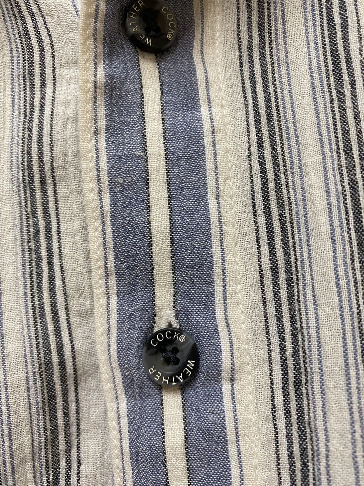 If Six Was Nine × The Unbranded Brand Weathercock Stripes Shirt Button Up Size L / US 10 / IT 46 - 5 Thumbnail