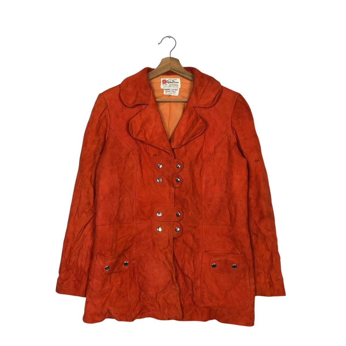 Vintage 🔥VINTAGE CHORE WORK LEATHER JACKET GINATERESA ISSEY MIYAKE Size US M / EU 48-50 / 2 - 3 Thumbnail