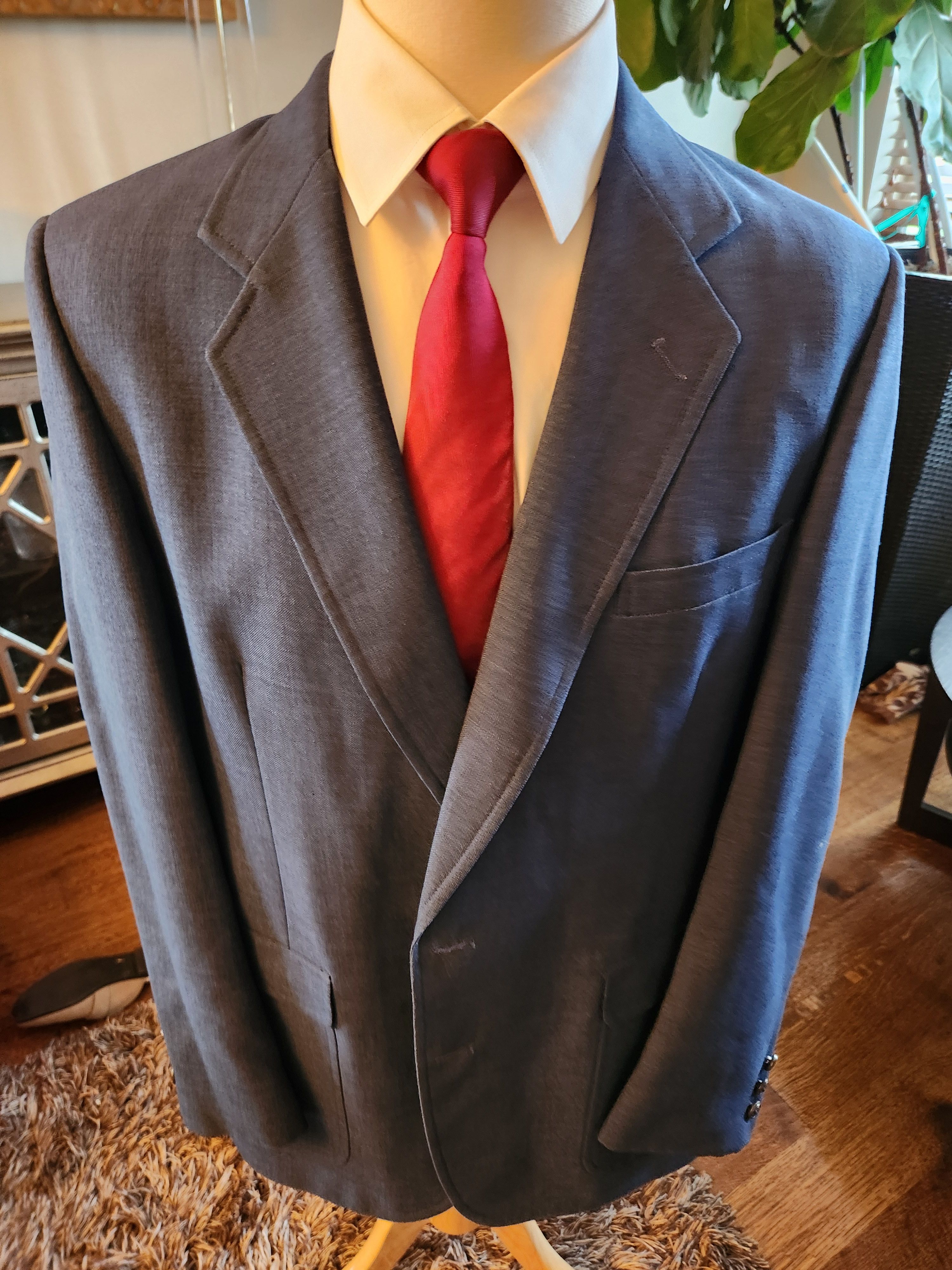 Hart Schaffner Marx Vintage Jack Nicklaus Golden Bear Blue Blazer Size 44L - 1 Thumbnail