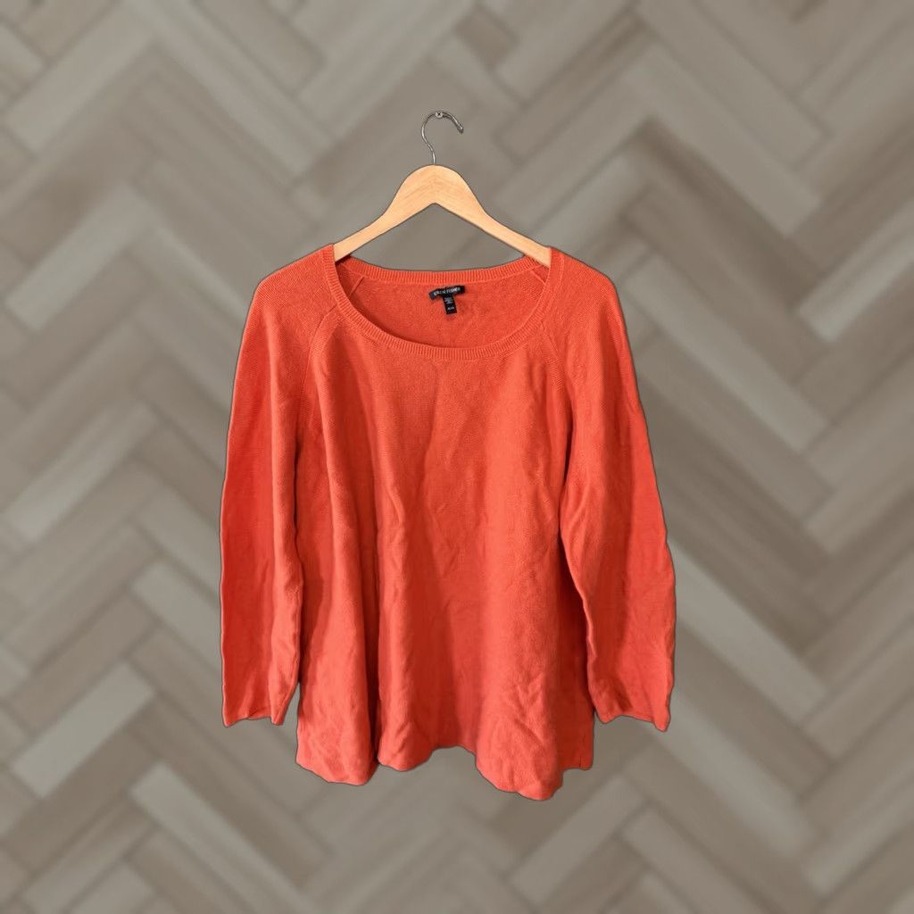 Eileen Fisher Eileen Fisher Womens Pullover Sweater Knit Orange Long Sleeve XL Size Size XL / US 12-14 / IT 48-50 - 1 Thumbnail