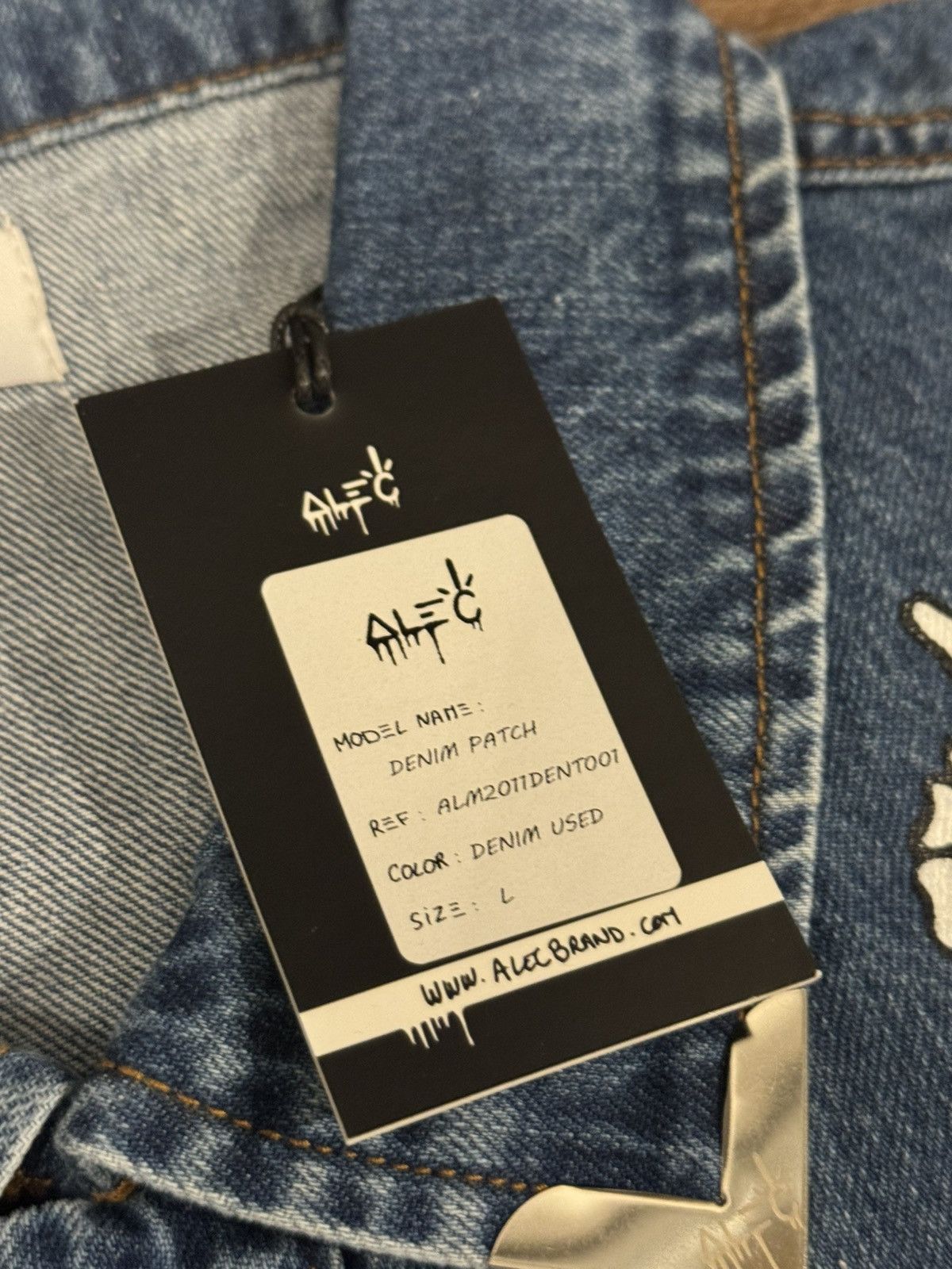 Alec Monopoly RARE Alec Monopoly Rich Bones Denim Jacket SS21 Size US L / EU 52-54 / 3 - 8 Thumbnail
