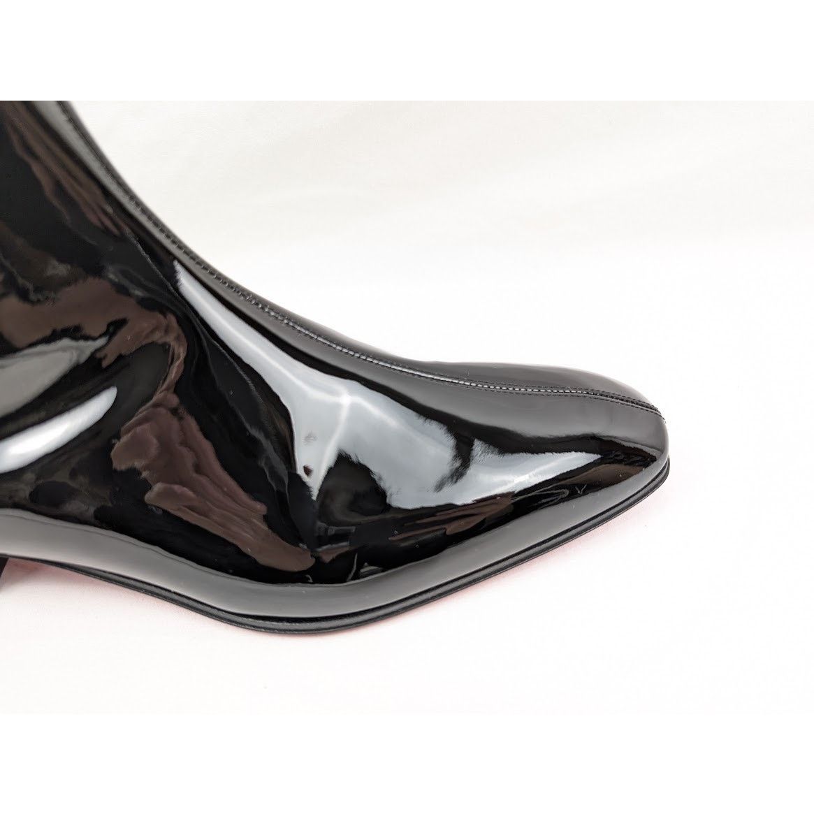 Christian Louboutin o1rshd1 Lipsiboot 35mm Patent Leather Boot in Black Size US 12 / EU 45 - 4 Thumbnail