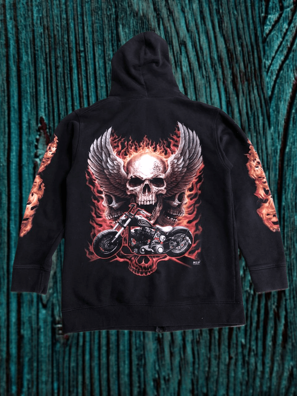 Vintage Wild Hoodie Black All Over Print Men's streetwear Size US L / EU 52-54 / 3 - 1 Thumbnail