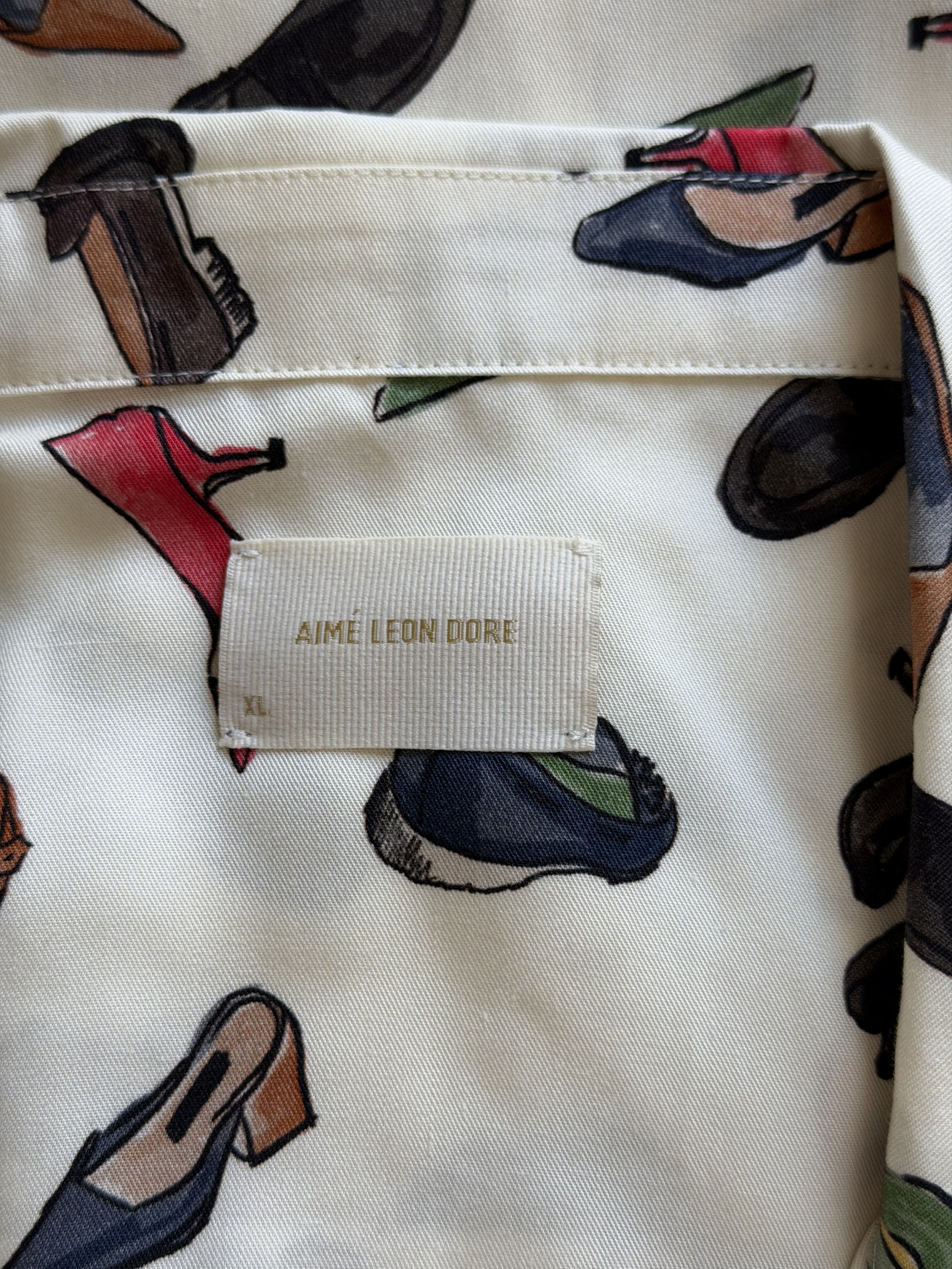 Aime Leon Dore Aime Leon Dore Shoes Printed Leisure Shirt in White Size US XL / EU 56 / 4 - 7 Thumbnail