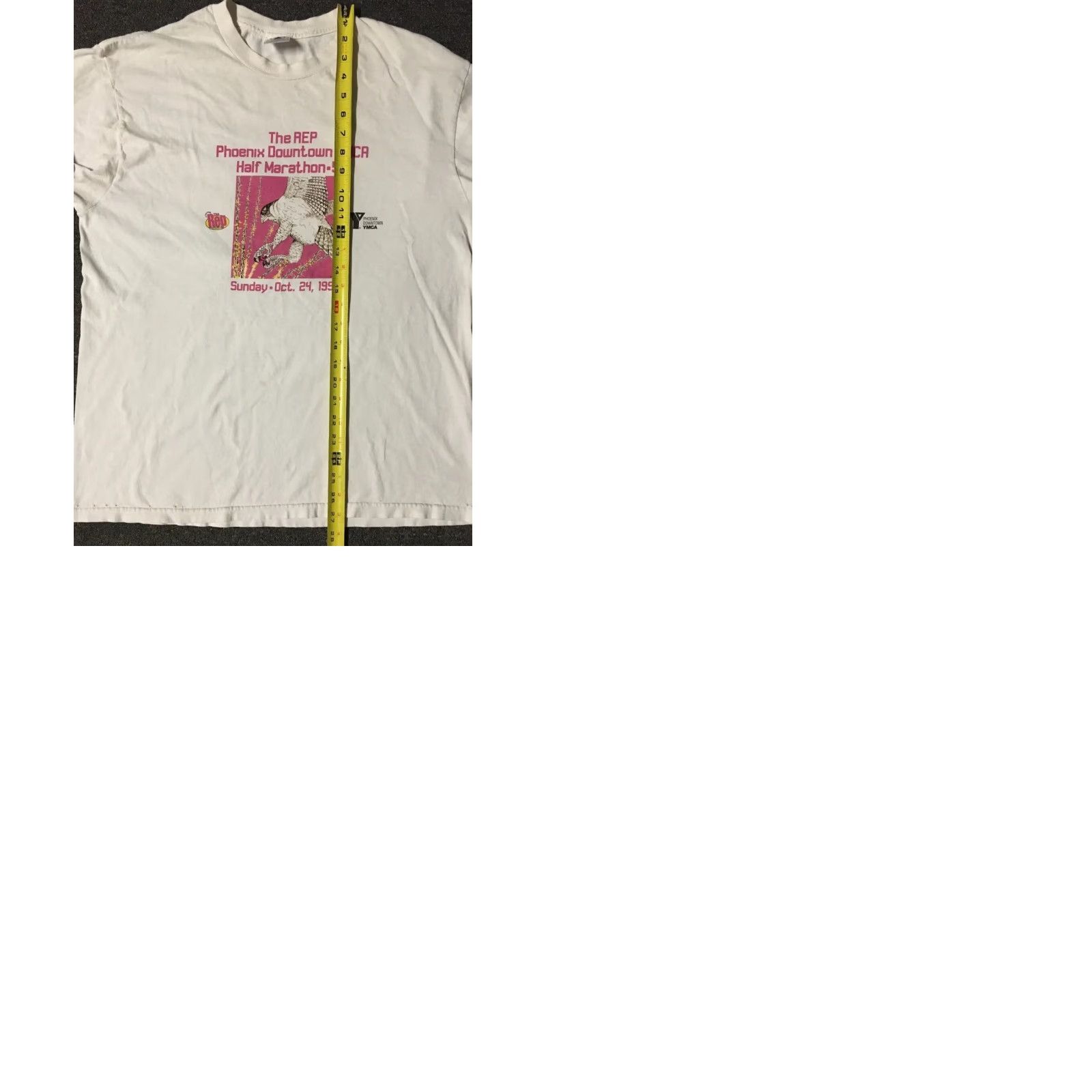 Vintage VINTAGE Phoenix YMCA Marathon Eagle Shirt M White 90s Grunge Retro Track Size US M / EU 48-50 / 2 - 9 Thumbnail