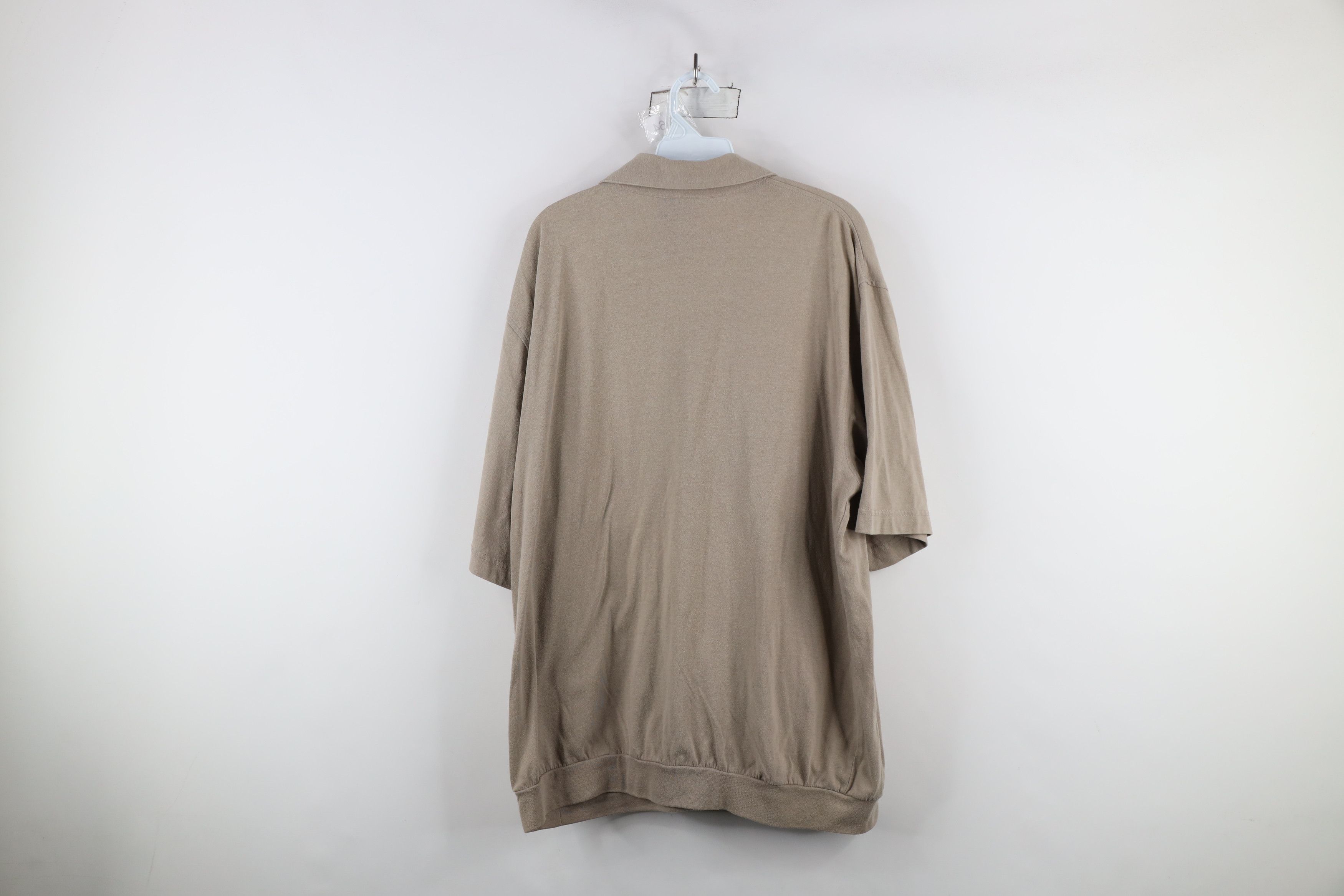 Vintage Vintage 90s Streetwear Collared Pullover Polo Shirt Beige Size US XL / EU 56 / 4 - 13 Thumbnail