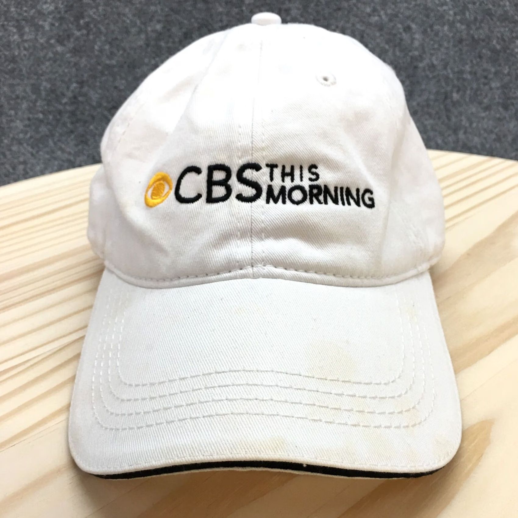 Logo 7 CBS This Morning Cap America Baseball Hat White One Size Embroidered Logo Mens Size ONE SIZE - 4 Thumbnail