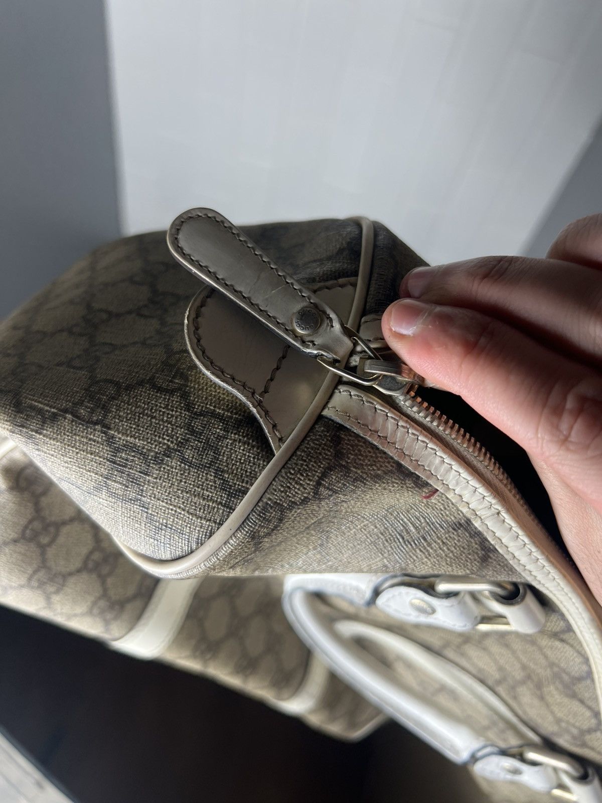 Gucci × Vintage VERY RARE GUCCI MONOGRAM BAG ITALIAN DESIGNER RETRO Y2K 90s Size ONE SIZE - 17 Thumbnail