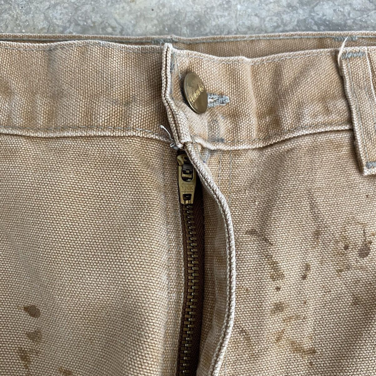 Carhartt VTG Carhartt Double Knee Faded Tan Dirty Carpenter Pants Size US 31 - 14 Thumbnail