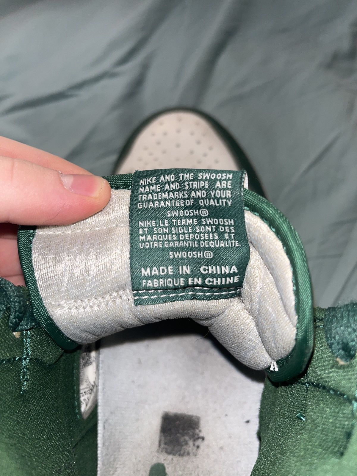 Nike Green and White Air Jordon 1s Hightop Size US 10.5 / EU 43-44 - 5 Thumbnail