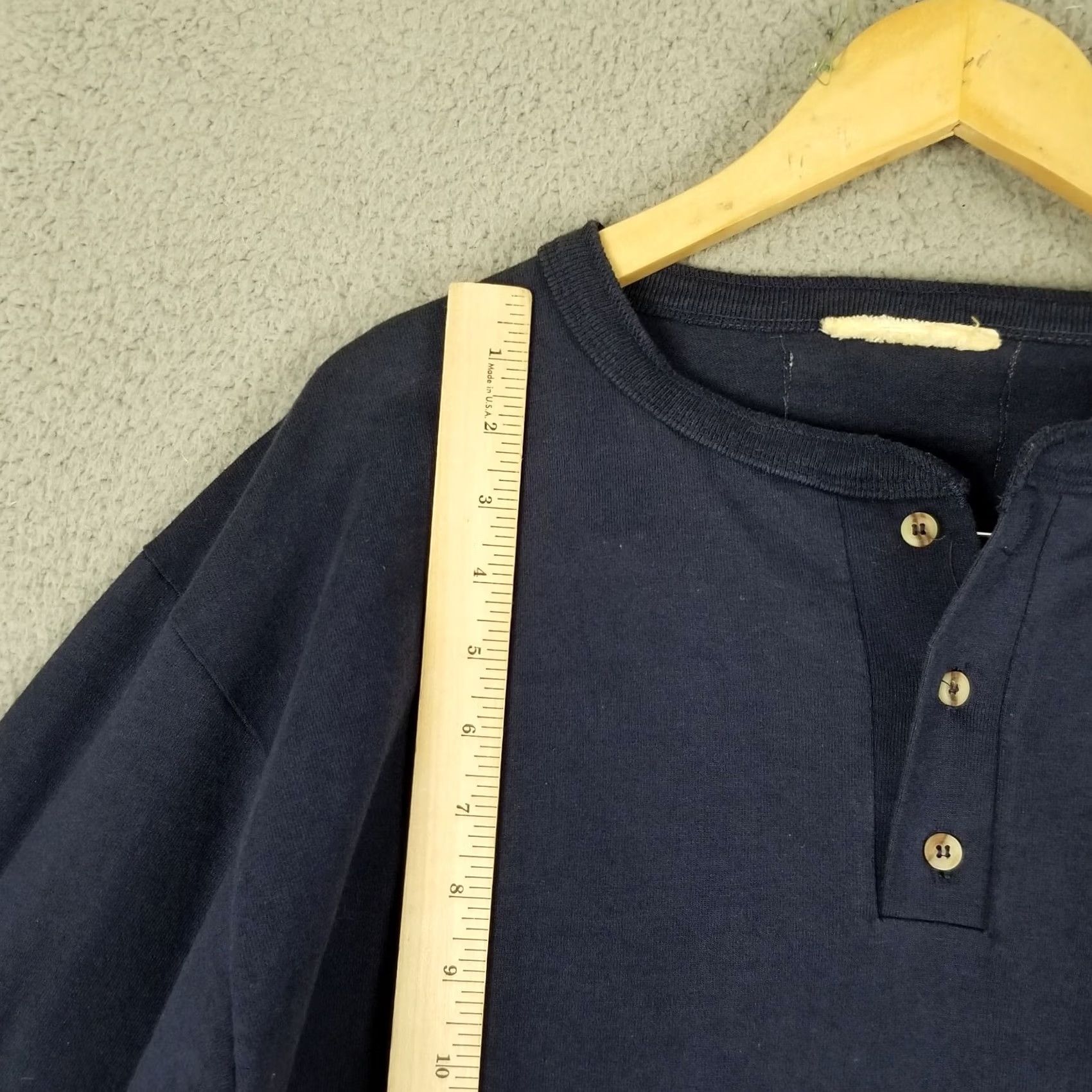 Vintage Vintage Vintage Shirt Large Blue Henley Long Sleeve Graphic Tee 50s 60s 70s 80s 90s Motorcycle Logo Mens Regular T-Shirt Cotton 100% Size US L / EU 52-54 / 3 - 4 Thumbnail