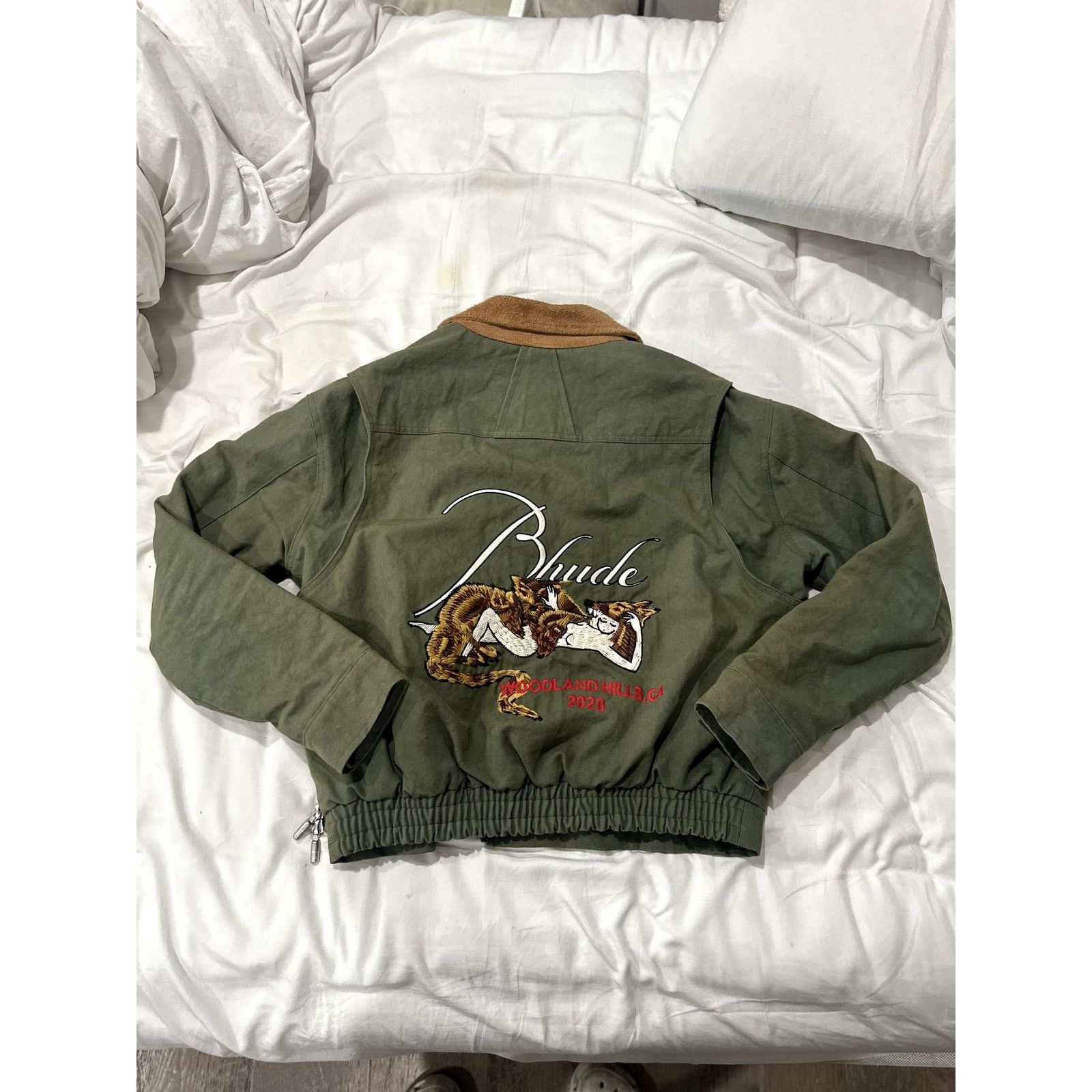 Rhude Rhude Trucker Jacket Olive Green XL Size US XL / EU 56 / 4 - 2 Thumbnail
