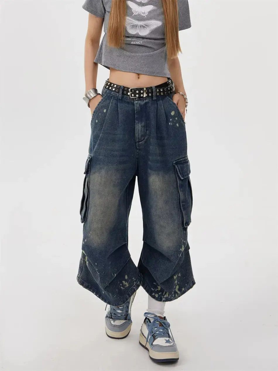 Japanese Brand Retro loose multi pocket denim shorts Size US 32 / EU 48 - 3 Thumbnail