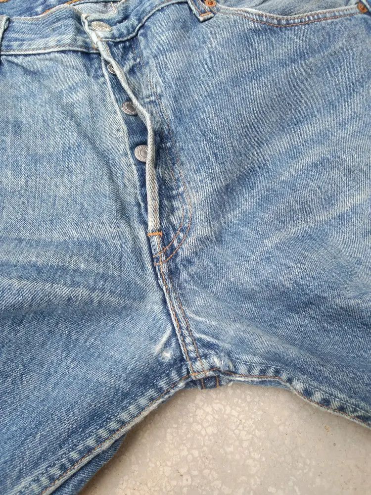 Levi's × Vintage Vintage Levis 501 Straight Leg Distressed Jeans 36x30 Size US 36 / EU 52 - 6 Thumbnail