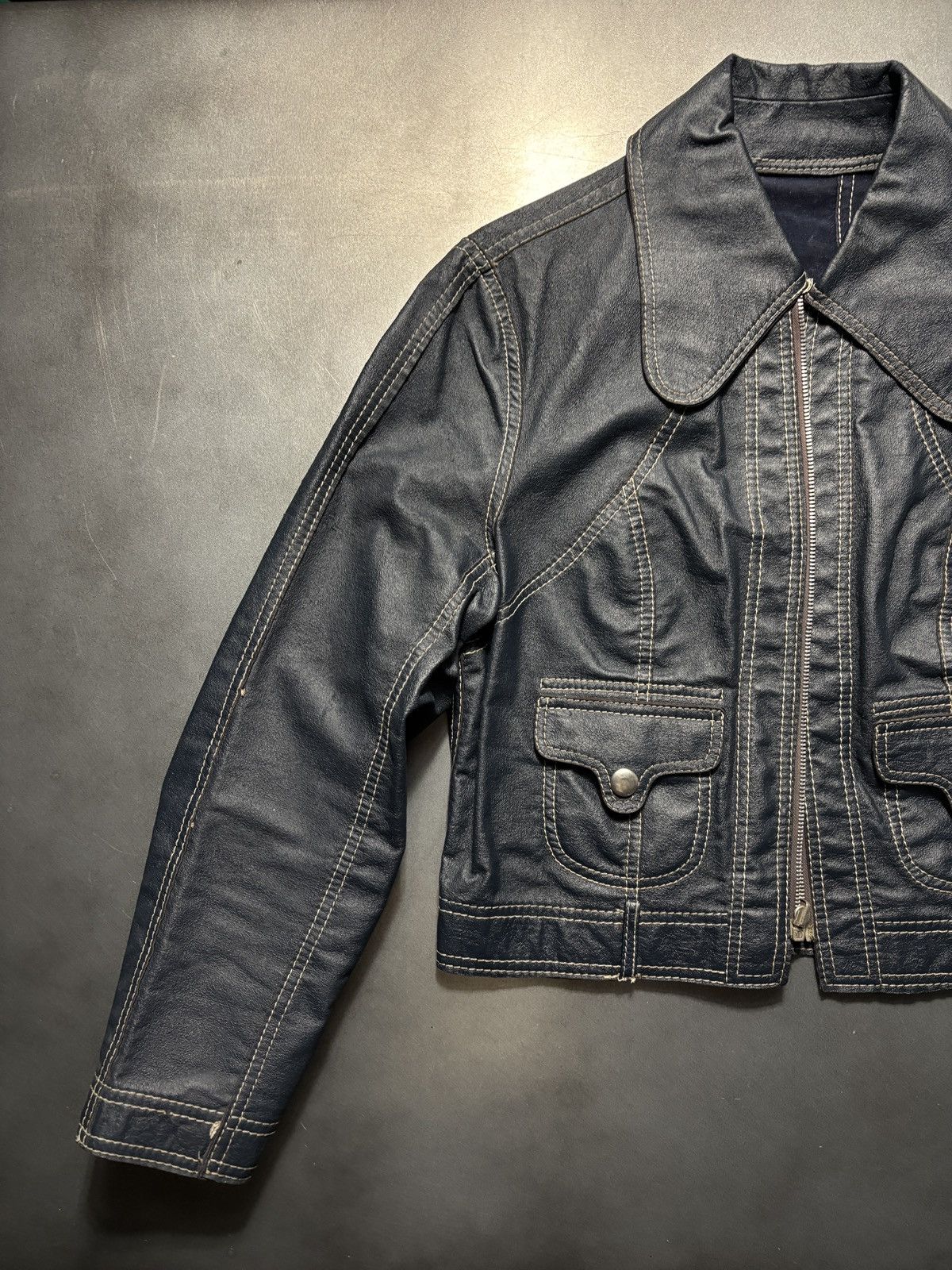Vintage True Vintage Ricky Jacket Reversible Crop Two Tone Trucker Size US XS / EU 42 / 0 - 14 Thumbnail