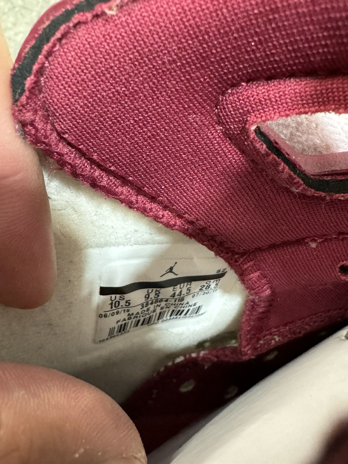 Jordan Brand × Nike Jordan 6 Maroon Size US 10.5 / EU 43-44 - 6 Thumbnail