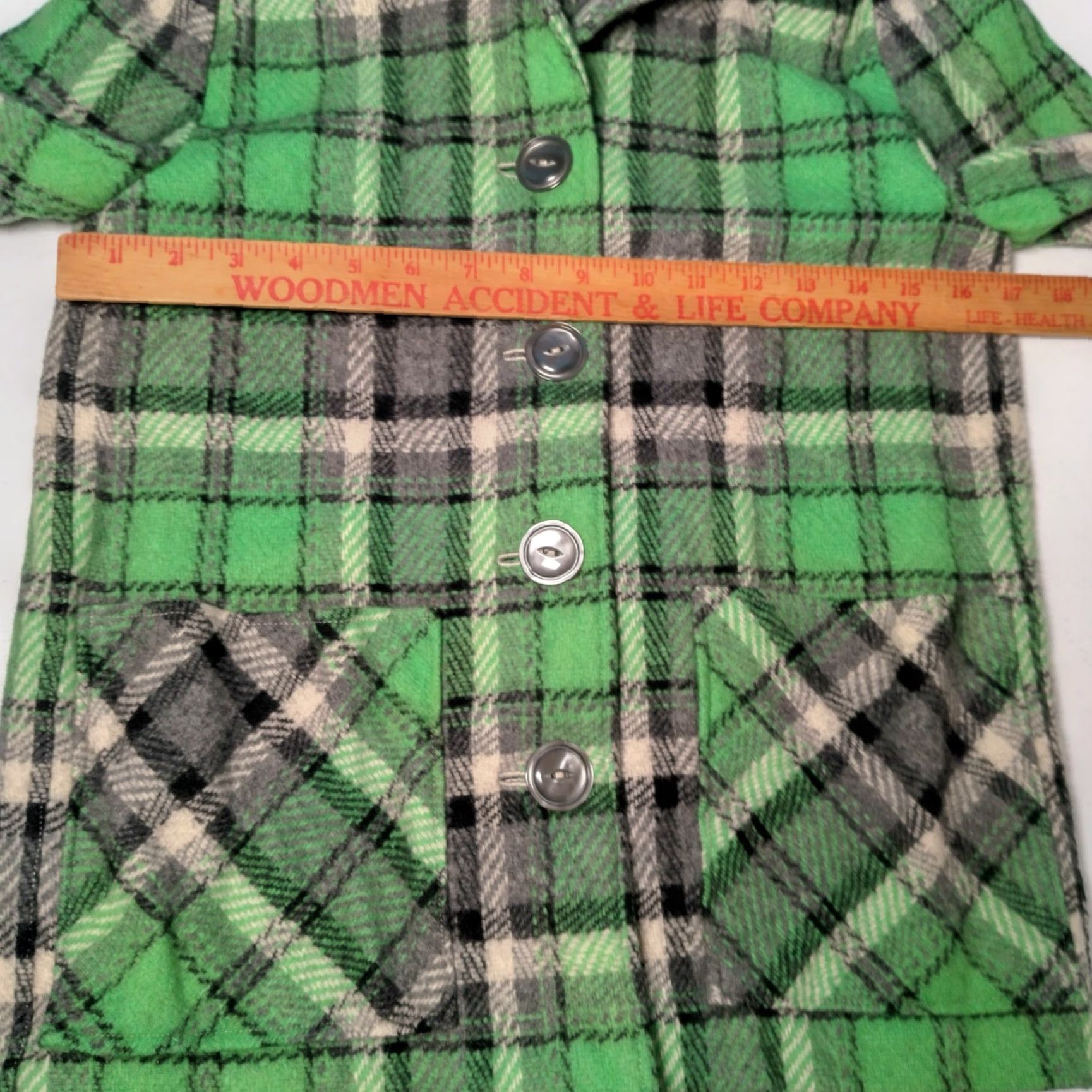 Vintage VINTAGE Womens Coat Shirt Jacket Wool blend Green Black Plaid 1950s 1960s Small SS Women Shirt Jacket Wool blend Green Black Plaid 1950s 1960s Size S / US 4 / IT 40 - 3 Thumbnail