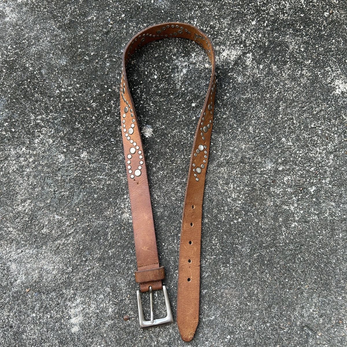 Vintage Vintage studded leather belt (Kapital Style) Size ONE SIZE - 4 Thumbnail