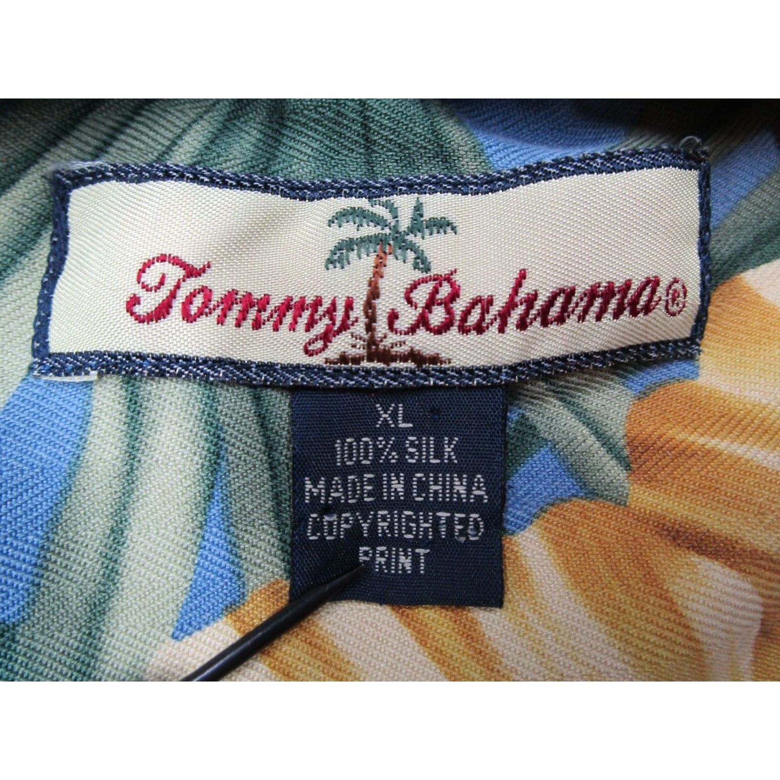 Tommy Bahama TOMMY BAHAMA Shirt Mens XL Yellow Floral Button-Up Silk Hibiscus Short Sleeve Casual Beach Hawaiian Pocket Shirt Size US XL / EU 56 / 4 - 3 Thumbnail
