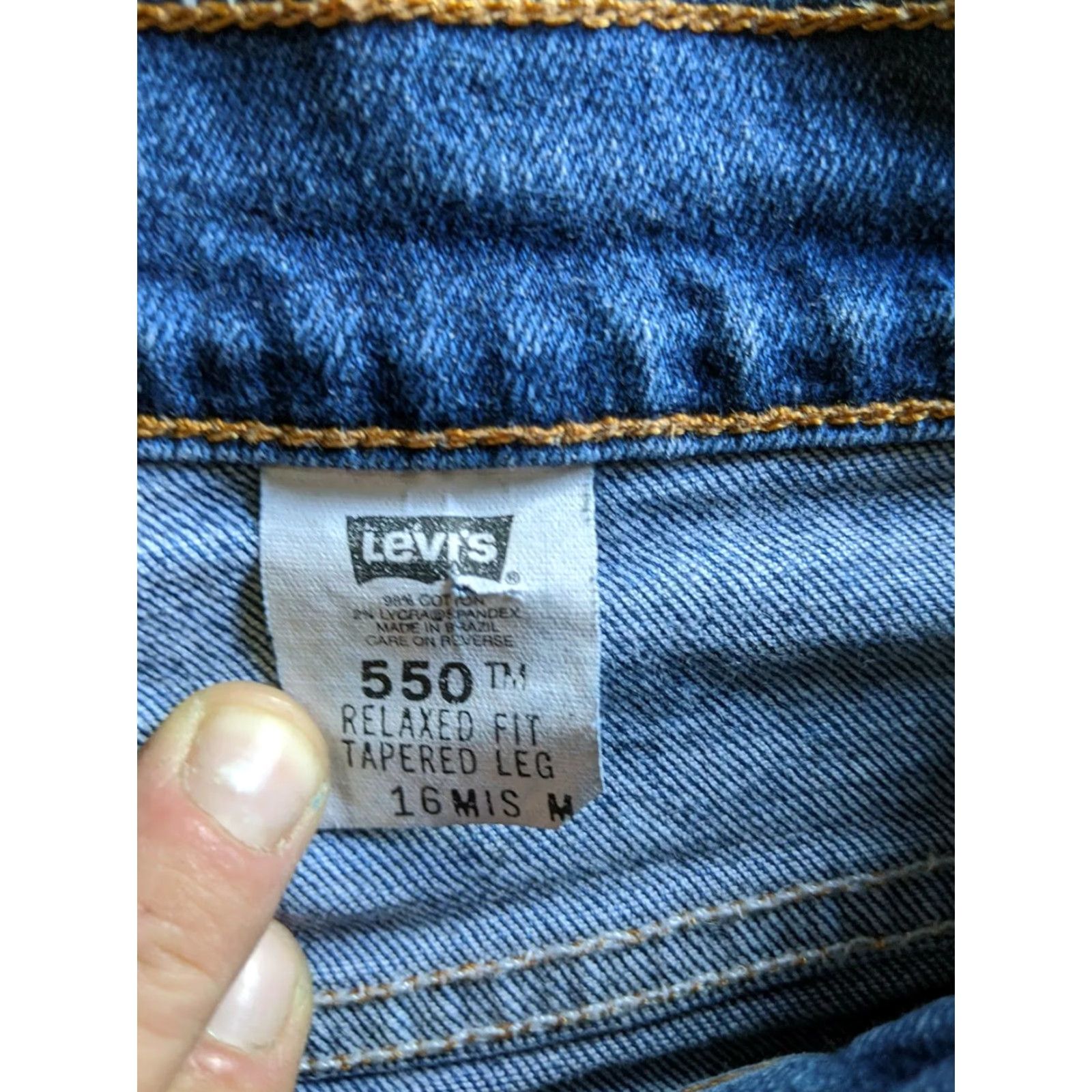 Vintage VINTAGE Levi's 550 High Waist Mom Jeans Denim Blue 32x29 Womens Medium Wash Cotton Blend Stretch Size 24" / US 00 / IT 34 - 4 Thumbnail