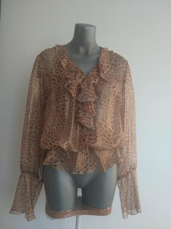 Other Flowy airy leopard blouse with ruffles sz M Size M / US 6-8 / IT 42-44 - 4 Thumbnail